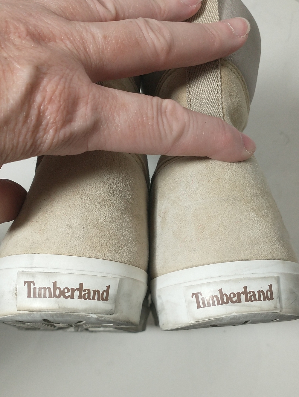 Timberland High Top Suede‎ Skylar Sneaker Boot, Cream / White, Size Women's 8.5 - Picture 7 of 11